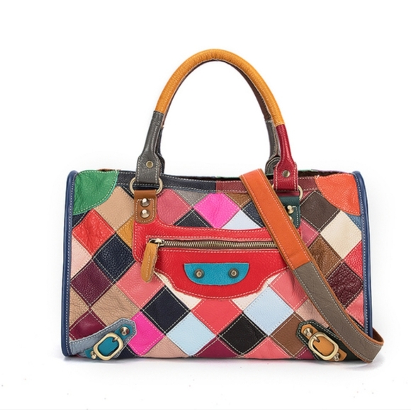 Patchwork Leather Bag - Picture 2 of 9